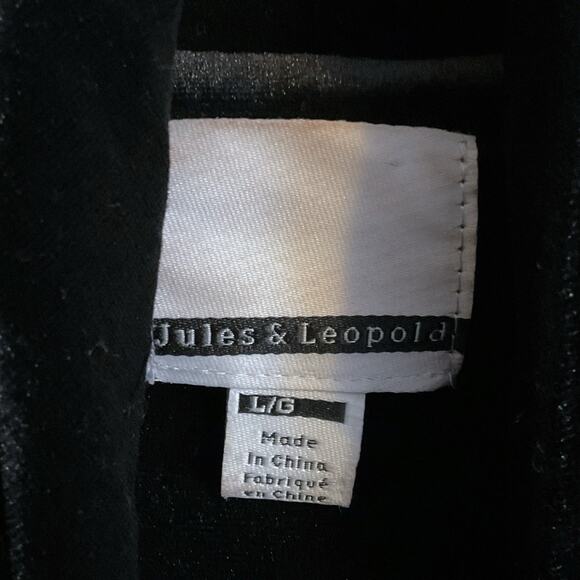 Jules & Leopold Open Jacket Women's Large Black Velvet Long Sleeve Asymmetrical - Picture 4 of 13